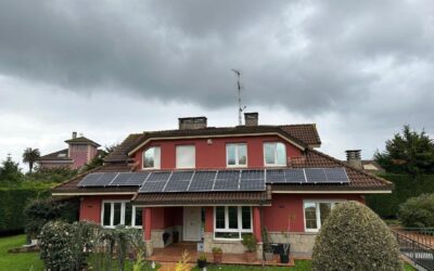 Ínstalación de paneles solares para autoconsumo en una casa de Gijón