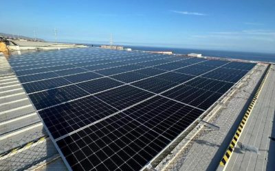 Instalación de paneles solares en una empresa distribuidora de Tenerife