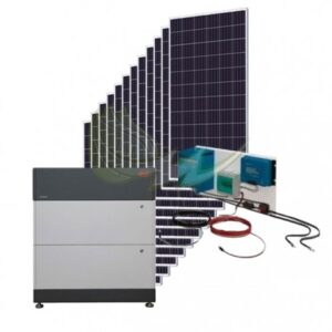 Kit solar de 24kW / día en verano y 12kW /día en invierno con batería de lítio BYD modular 