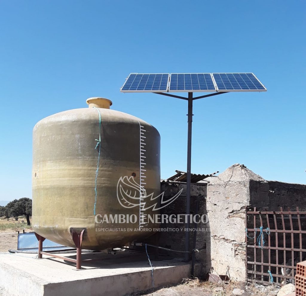 instalación de bombeo solar para riego