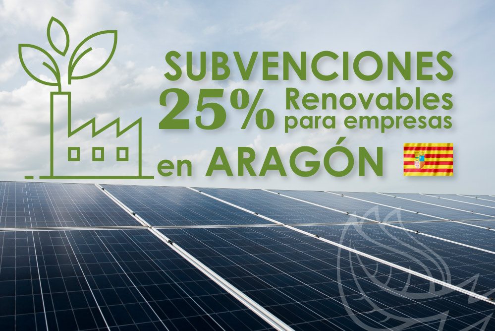 Subvenciones 25% en Aragón: Energía renovable para empresas