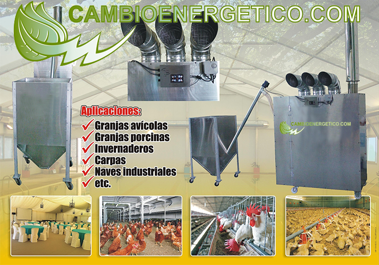 Generador de aire caliente de biomasa