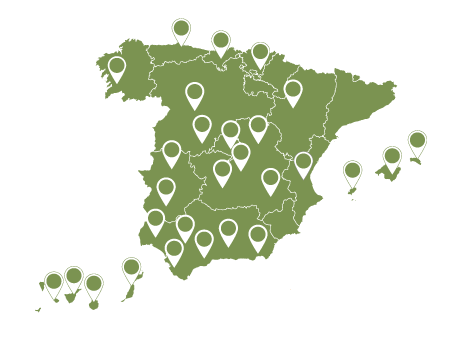 Mapa delegaciones e instaladores de cambio energetico
