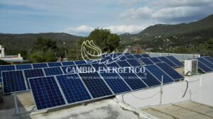 Instalación de placas solares en un supermercado de Ibiza