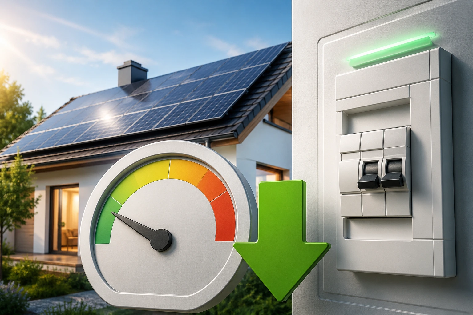 Bajar la potencia contratada con placas solares