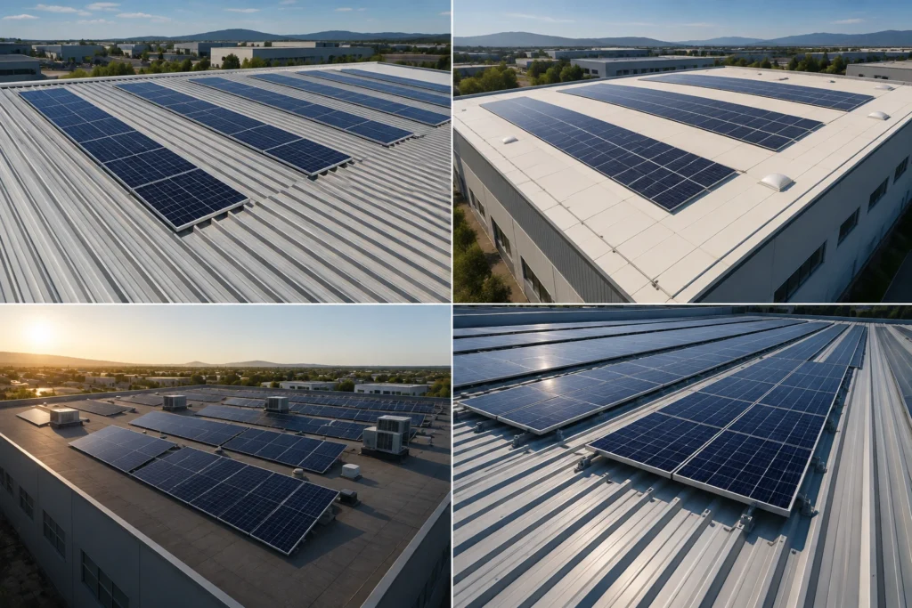 Tipos de cubiertas alquiler para placas solares