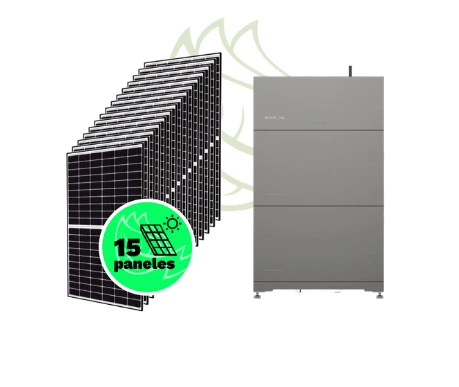 Kit solar con batería Ecoflow y 15 paneles