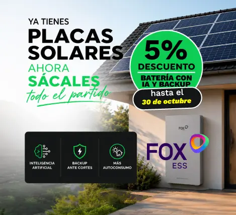 Oferta especial instalación con batería FOX en octubre de 2026