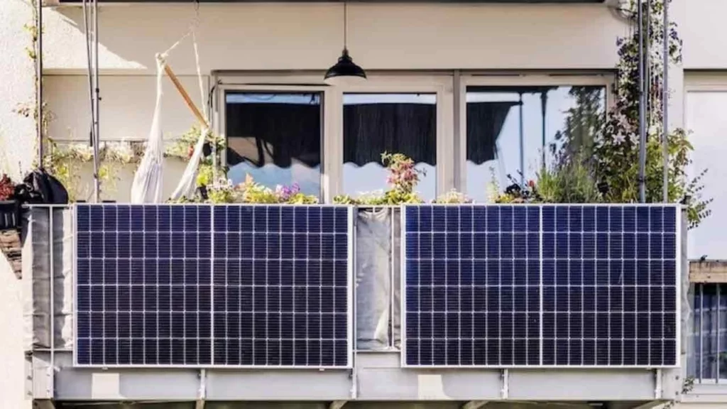 Placas solares balcón