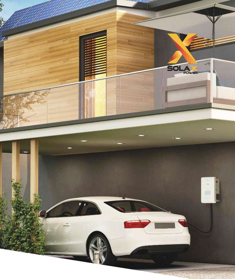 Vivienda con cargador inteligente de vehículo eléctrico SolaX