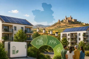 Subvenciones para placas solares y baterías en comunidades de Castilla La Mancha