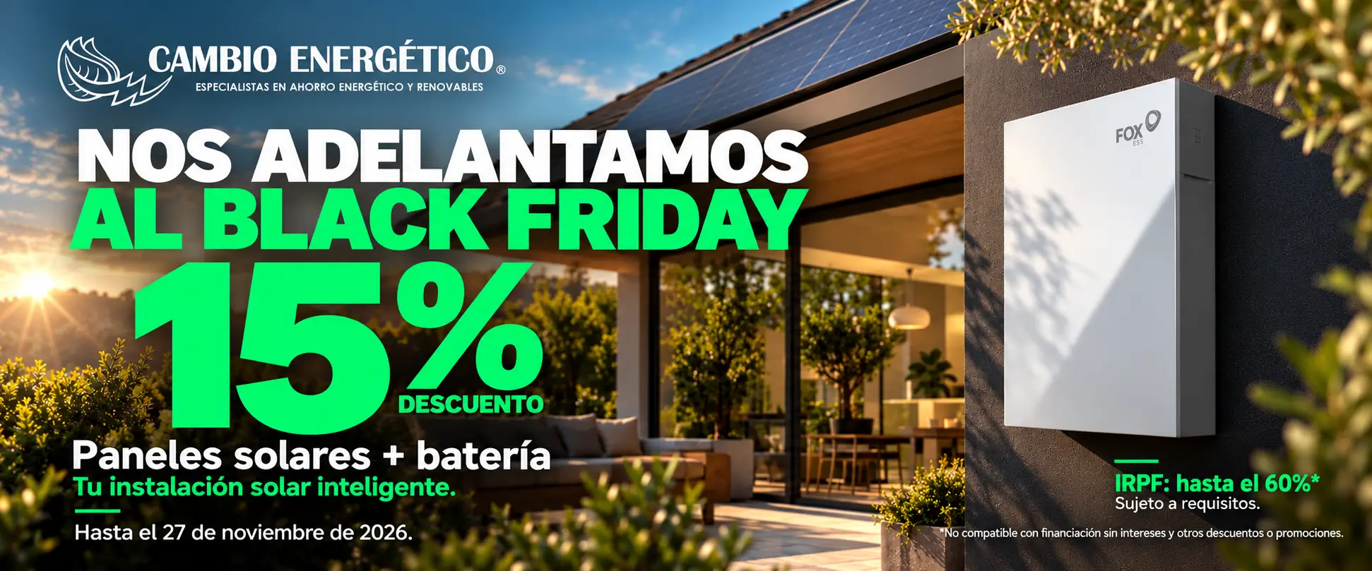 Banner nos adelantamos al Black Friday