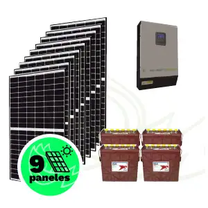 Kit solar fotovoltaico aislado.
