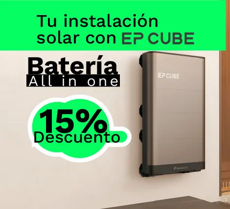 tu instalación solar con EP Cube a un 15% de descuento