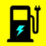 Logo de punto de recarga de vehículo eléctrico
