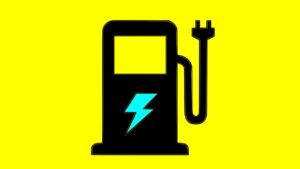 Logo de punto de recarga de vehículo eléctrico