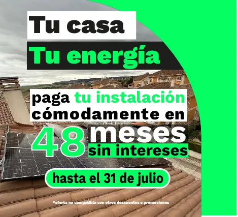 tu casa, tu energía: Paga cómodamente tu instalación fotovoltaica en 48 meses sin intereses