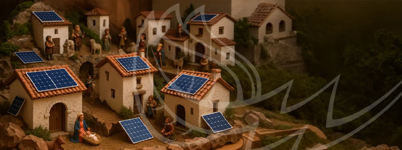 paneles solares en navidad