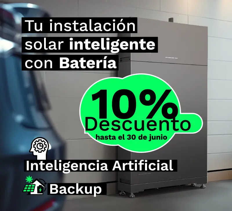 amplia tu instalación solar con batería y un 10% de descuento